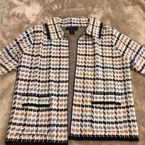 Chic Houndstooth Blazer